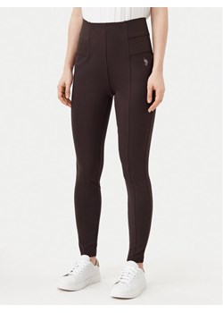 U.S. Polo Assn. Legginsy WUP0053 Brązowy Slim Fit ze sklepu MODIVO w kategorii Spodnie damskie - zdjęcie 181136424