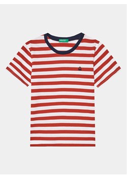 United Colors Of Benetton T-Shirt 3EJGG10CZ Czerwony Regular Fit ze sklepu MODIVO w kategorii T-shirty chłopięce - zdjęcie 181136471