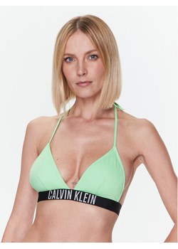 Calvin Klein Swimwear Góra od bikini KW0KW01963 Zielony ze sklepu MODIVO w kategorii Stroje kąpielowe - zdjęcie 181136571