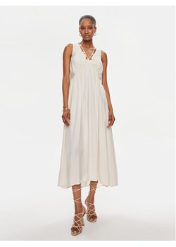 Pinko Sukienka codzienna Nemesi Abito 103562 A1WU Écru Regular Fit ze sklepu MODIVO w kategorii Sukienki - zdjęcie 181136940