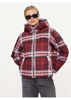 Tommy Hilfiger Kurtka zimowa New York Tartan WW0WW40233 Czerwony Relaxed Fit ze sklepu MODIVO w kategorii Kurtki damskie - zdjęcie 181137080