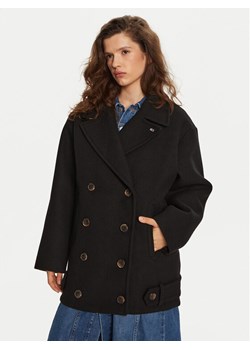 Tommy Jeans Płaszcz przejściowy DW0DW19752 Czarny Regular Fit ze sklepu MODIVO w kategorii Płaszcze damskie - zdjęcie 181137162
