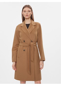 Weekend Max Mara Płaszcz wełniany Flirt 2415011011 Brązowy Regular Fit ze sklepu MODIVO w kategorii Płaszcze damskie - zdjęcie 181137280
