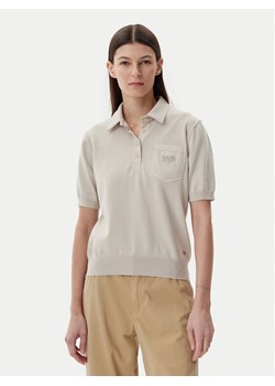 Napapijri Polo NP0A4IFJ Beżowy Regular Fit ze sklepu MODIVO w kategorii Bluzki damskie - zdjęcie 181137544