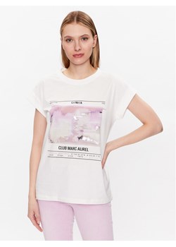 Marc Aurel T-Shirt 7423 7000 73581 Biały Regular Fit ze sklepu MODIVO w kategorii Bluzki damskie - zdjęcie 181137581
