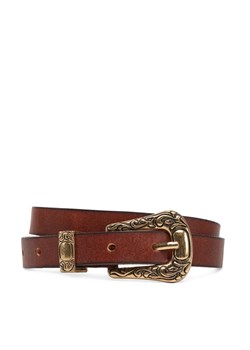 ONLY Pasek Damski Onlty Slim Leather Wester Jeans Belt Acc 15338269 Brązowy ze sklepu MODIVO w kategorii Paski damskie - zdjęcie 181137663