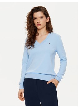 Tommy Hilfiger Sweter WW0WW40098 Błękitny Regular Fit ze sklepu MODIVO w kategorii Swetry damskie - zdjęcie 181137682