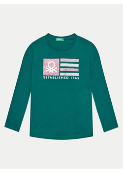 United Colors Of Benetton Bluzka 3I9WC10JR Zielony Regular Fit ze sklepu MODIVO w kategorii T-shirty chłopięce - zdjęcie 181137840