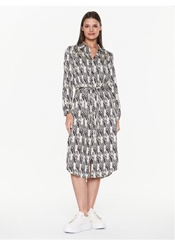 Sisley Sukienka koszulowa 4UUFLV03A Écru Regular Fit ze sklepu MODIVO w kategorii Sukienki - zdjęcie 181137993