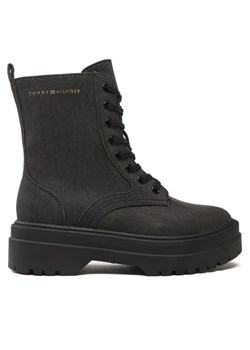 Tommy Hilfiger Trapery Feminine Essential Canvas FW0FW07357 Czarny ze sklepu MODIVO w kategorii Workery damskie - zdjęcie 181138584