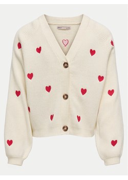 Kids ONLY Kardigan Dana 15341330 Beżowy Regular Fit ze sklepu MODIVO w kategorii Swetry dziewczęce - zdjęcie 181138730