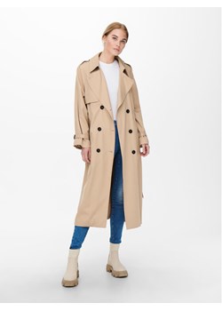 ONLY Trencz Chloe 15242306 Beżowy Regular Fit ze sklepu MODIVO w kategorii Płaszcze damskie - zdjęcie 181138974