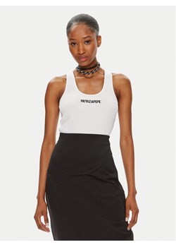 Patrizia Pepe Top 8M1617/J216-W103 Biały Slim Fit ze sklepu MODIVO w kategorii Bluzki damskie - zdjęcie 181139031