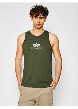 Alpha Industries Tank top Basic 126566 Zielony Regular Fit ze sklepu MODIVO w kategorii T-shirty męskie - zdjęcie 181139364