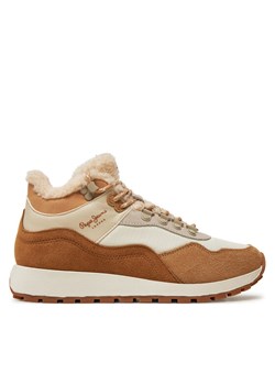 Pepe Jeans Sneakersy PLS60018 Beżowy ze sklepu MODIVO w kategorii Buty sportowe damskie - zdjęcie 181139474