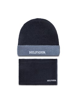 Tommy Hilfiger Komplet czapka i komin AU0AU01938 Granatowy ze sklepu MODIVO w kategorii Czapki dziecięce - zdjęcie 181139492