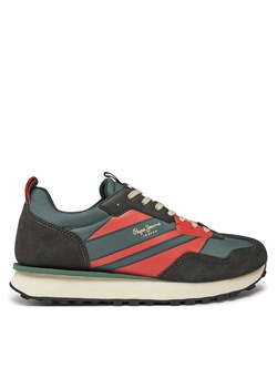 Pepe Jeans Sneakersy PMS60025 Zielony ze sklepu MODIVO w kategorii Buty sportowe męskie - zdjęcie 181139783