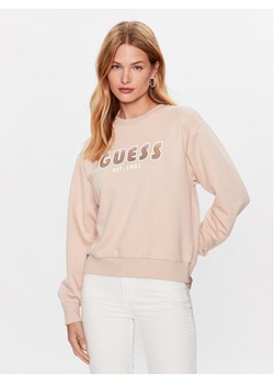 Guess Bluza W3YQ13 K8802 Beżowy Relaxed Fit ze sklepu MODIVO w kategorii Bluzy damskie - zdjęcie 181139811