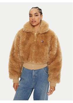 Tommy Jeans Futro DW0DW18847 Beżowy Regular Fit ze sklepu MODIVO w kategorii Futra damskie - zdjęcie 181140042