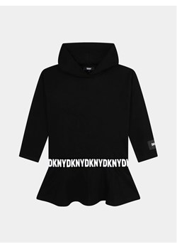 DKNY Sukienka dzianinowa D32905 S Czarny Regular Fit ze sklepu MODIVO w kategorii Sukienki dziewczęce - zdjęcie 181140342