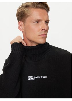 Karl Lagerfeld Jeans Golf 246D2000 Czarny Regular Fit ze sklepu MODIVO w kategorii Swetry męskie - zdjęcie 181140374