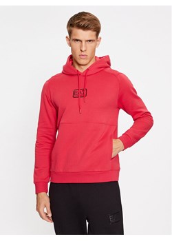 EA7 Emporio Armani Bluza 6RPM96 PJ07Z 1462 Czerwony Regular Fit ze sklepu MODIVO w kategorii Bluzy męskie - zdjęcie 181140493