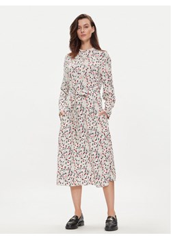 Tommy Hilfiger Sukienka koszulowa WW0WW41904 Écru Relaxed Fit ze sklepu MODIVO w kategorii Sukienki - zdjęcie 181140743