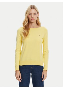 Tommy Hilfiger Sweter WW0WW40099 Żółty Regular Fit ze sklepu MODIVO w kategorii Swetry damskie - zdjęcie 181140973
