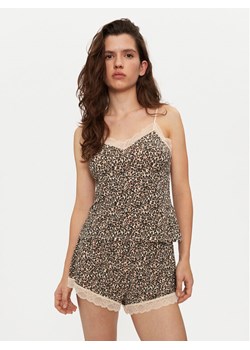 Hunkemöller Piżama 203187 Brązowy Regular Fit ze sklepu MODIVO w kategorii Piżamy damskie - zdjęcie 181140990