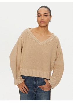 PINKO Sweter Spiga 102803 A1KP Beżowy Regular Fit ze sklepu MODIVO w kategorii Swetry damskie - zdjęcie 181141040
