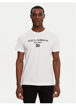 Dolce&Gabbana T-Shirt G8PD7Z G7B9X Biały Regular Fit ze sklepu MODIVO w kategorii T-shirty męskie - zdjęcie 181141201