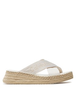Calvin Klein Jeans Espadryle Sporty Wedge Rope Sandal Mr YW0YW01364 Biały ze sklepu MODIVO w kategorii Espadryle damskie - zdjęcie 181141204