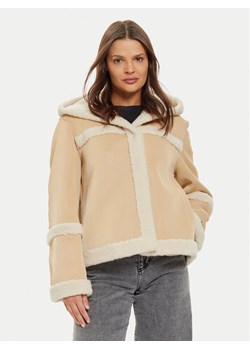 Liu Jo Sport Kurtka z imitacji skóry TF4140 E0903 Beżowy Regular Fit ze sklepu MODIVO w kategorii Kurtki damskie - zdjęcie 181141232