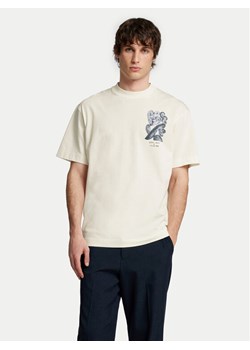 Selected Homme T-Shirt Will 16097225 Écru Relaxed Fit ze sklepu MODIVO w kategorii T-shirty męskie - zdjęcie 181141303