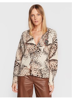 Blugirl Blumarine Kardigan RF2007-MAB00 Beżowy Regular Fit ze sklepu MODIVO w kategorii Swetry damskie - zdjęcie 181141484