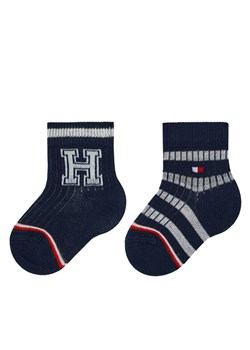 Tommy Hilfiger Zestaw 2 par wysokich skarpet dziecięcych 701224996 Granatowy ze sklepu MODIVO w kategorii Skarpetki dziecięce - zdjęcie 181141490