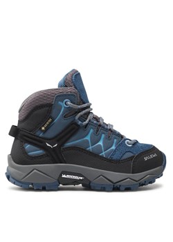 Salewa Trekkingi Jr Alp Trainer Mid Gtx GORE-TEX 64010-0365 Niebieski ze sklepu MODIVO w kategorii Buty trekkingowe dziecięce - zdjęcie 181141580