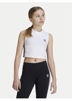 adidas Top Trefoil JE0514 Biały Regular Fit ze sklepu MODIVO w kategorii Bluzki dziewczęce - zdjęcie 181141881