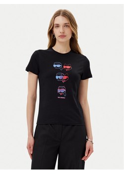 KARL LAGERFELD T-Shirt A2W17104 Czarny Relaxed Fit ze sklepu MODIVO w kategorii Bluzki damskie - zdjęcie 181142184