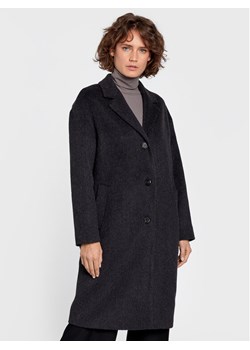 Calvin Klein Płaszcz wełniany K20K204629 Szary Regular Fit ze sklepu MODIVO w kategorii Płaszcze damskie - zdjęcie 181142194