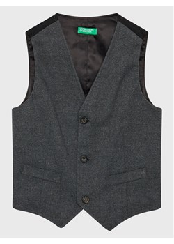 United Colors Of Benetton Kamizelka 2N4PCJ006 Szary Regular Fit ze sklepu MODIVO w kategorii Kamizelki chłopięce - zdjęcie 181142314