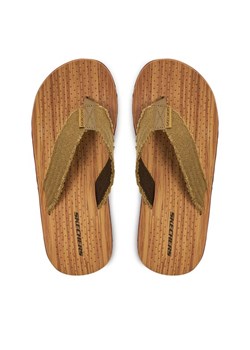Skechers Japonki Tantric-Fritz 205098/CML Brązowy ze sklepu MODIVO w kategorii Klapki męskie - zdjęcie 181142363