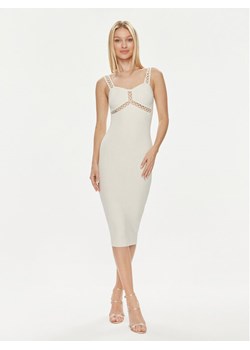 Marciano Guess Sukienka koktajlowa 4GGK25 5634Z Écru Slim Fit ze sklepu MODIVO w kategorii Sukienki - zdjęcie 181142591