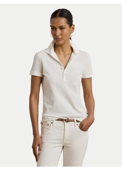 LAUREN RALPH LAUREN Polo 200966128001 Biały Slim Fit ze sklepu MODIVO w kategorii Bluzki damskie - zdjęcie 181142702
