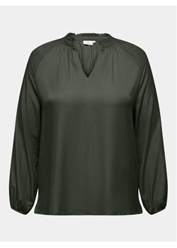 ONLY Carmakoma Bluzka 15302929 Zielony Regular Fit ze sklepu MODIVO w kategorii Bluzki damskie - zdjęcie 181142792