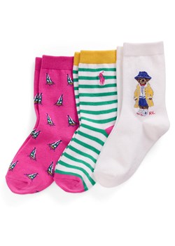 Polo Ralph Lauren Zestaw 3 par wysokich skarpet dziecięcych 4,47969E+11 Kolorowy ze sklepu MODIVO w kategorii Skarpetki dziecięce - zdjęcie 181142932