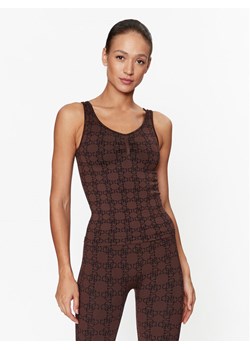 Guess Top V3BP06 ZZ04N Brązowy Slim Fit ze sklepu MODIVO w kategorii Bluzki damskie - zdjęcie 181142981