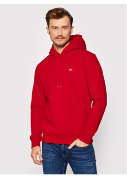 Tommy Jeans Bluza Tjm Fleece DM0DM09593 Czerwony Regular Fit ze sklepu MODIVO w kategorii Bluzy męskie - zdjęcie 181143242