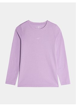 4F Bluzka 4FJAW23TLONF141 Fioletowy Regular Fit ze sklepu MODIVO w kategorii Bluzki dziewczęce - zdjęcie 181143654
