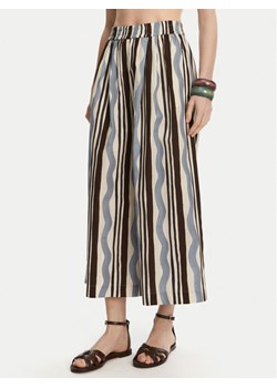Weekend Max Mara Kuloty Virgin 2515131102 Błękitny Relaxed Fit ze sklepu MODIVO w kategorii Spodnie damskie - zdjęcie 181143814
